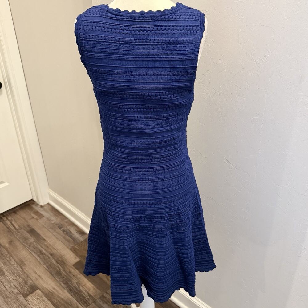 White House Black Market Women’s Dress Size S Fit Flare Sleeveless Blue (A0132) - Picture 5 of 7